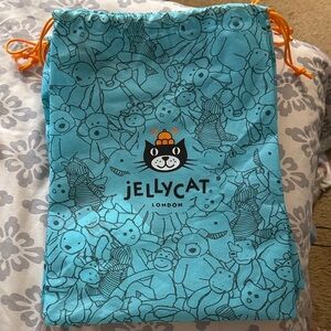 Jellycat London Teal Bag with Orange Strings